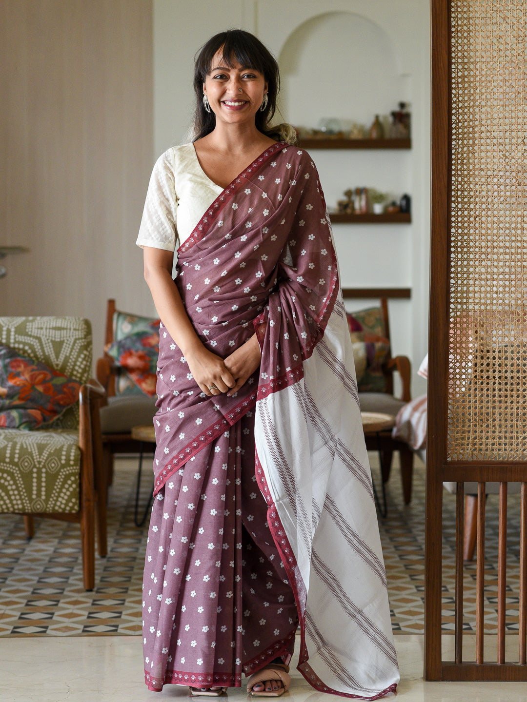 Women's Multicolor Pure Cotton Saree