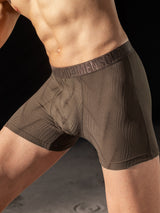Men's Brown Casual lightweight jacquard textured Trunks