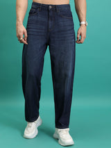 Men's Indigo Casual Solid Mid Rise Light Fade Jeans