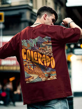 Men's Red Casual Oversize Printed Half Sleeves Tshirt