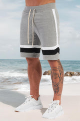 Men Grey Cotton Regular Outdoor Solid Shorts