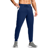 Men's Blue Cotton Regular Knit Solid Jogger