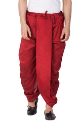 Men's Maroon Festive Ethnic Dhoti