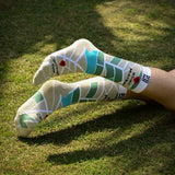 Unisex Multi-Colour Crew Lengh Smiling Board, Delhi Maps, Shark Attack Socks - Pack of 3
