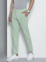 Men's Slim Fit Solid Mid Rise Stretchable Chinos