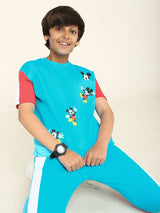 Boys Multicolor Casual Printed Regular Fit Half Sleeves Co-ord Set