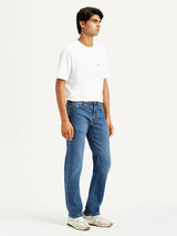 Men's Mid Indigo Casual Slim Fit Solid Jeans