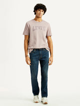 Men's Dark Indigo Casual Straight Fit Solid Jeans