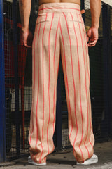 Unisex Linen Striped Gurkha Pant