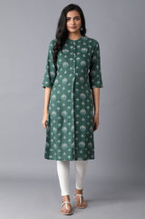 Women's Floral Printed Rayon Straight Kurta