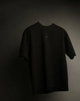 Unisex Black Casual Oversized Fit Solid Half Sleeves Tshirt