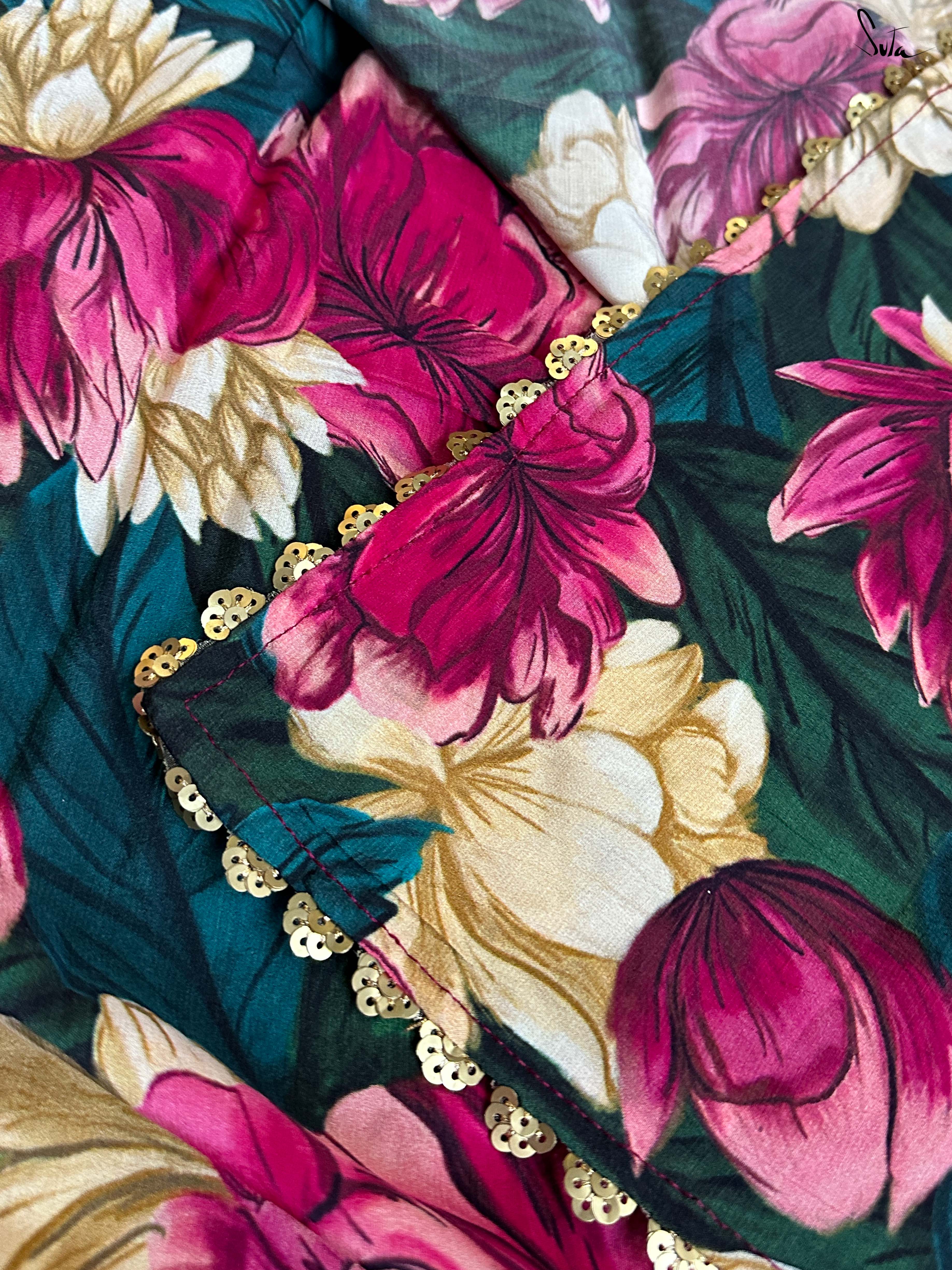 Women's Multicolor Viscose Saree