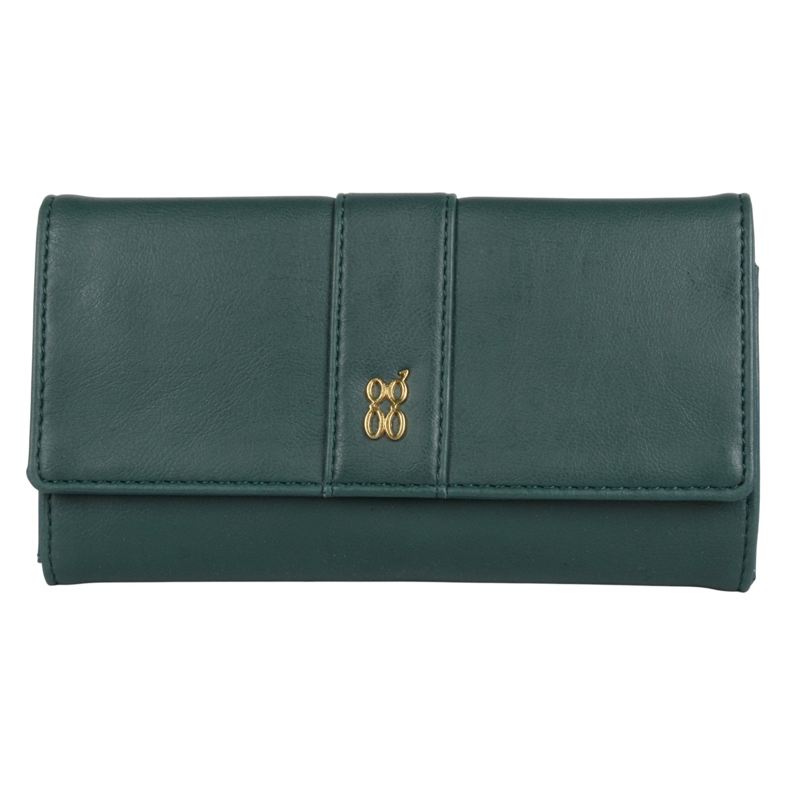Women's Nixon Green Large 3 Fold Wallet