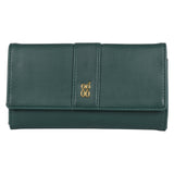 Women's Nixon Green Large 3 Fold Wallet