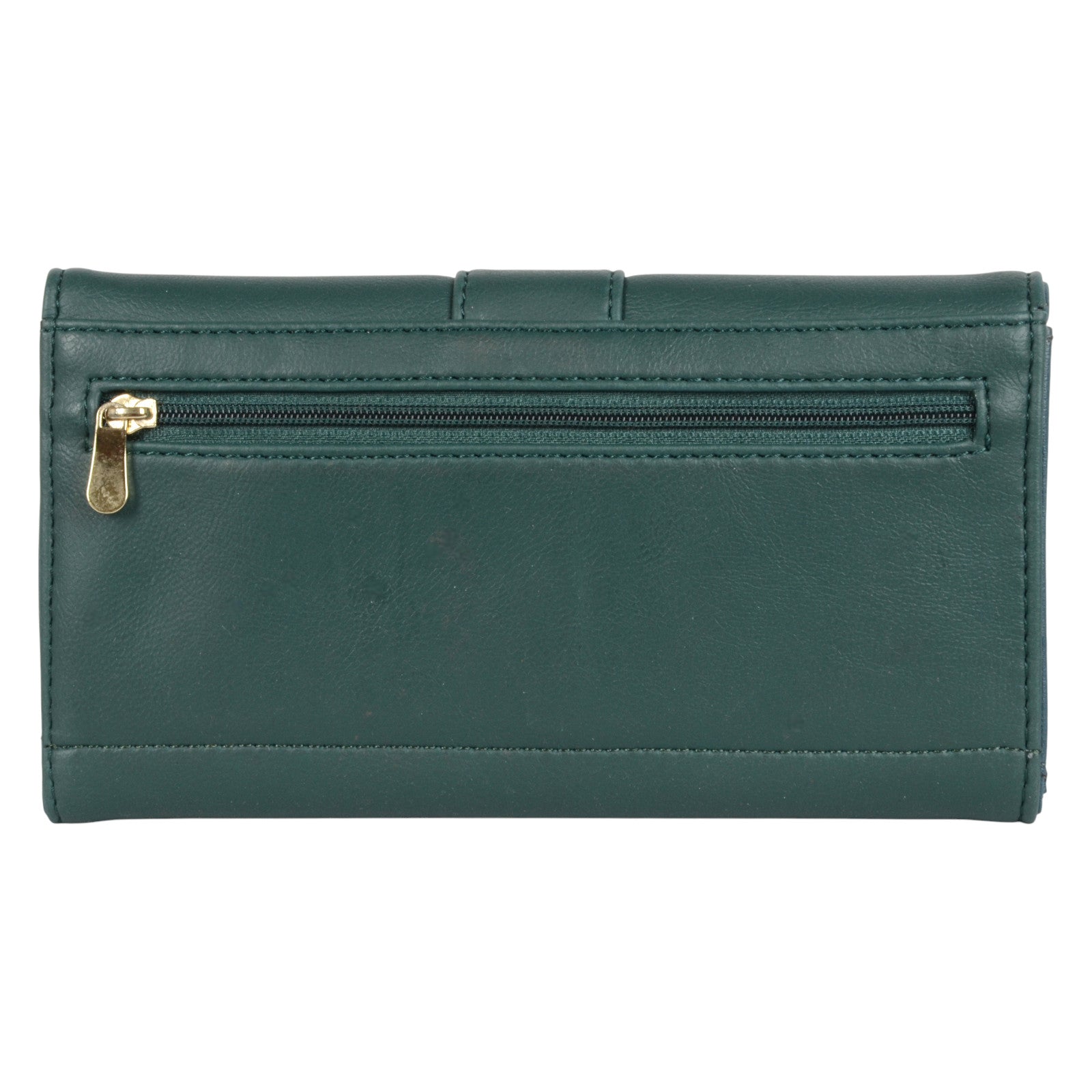 Women's Nixon Green Large 3 Fold Wallet