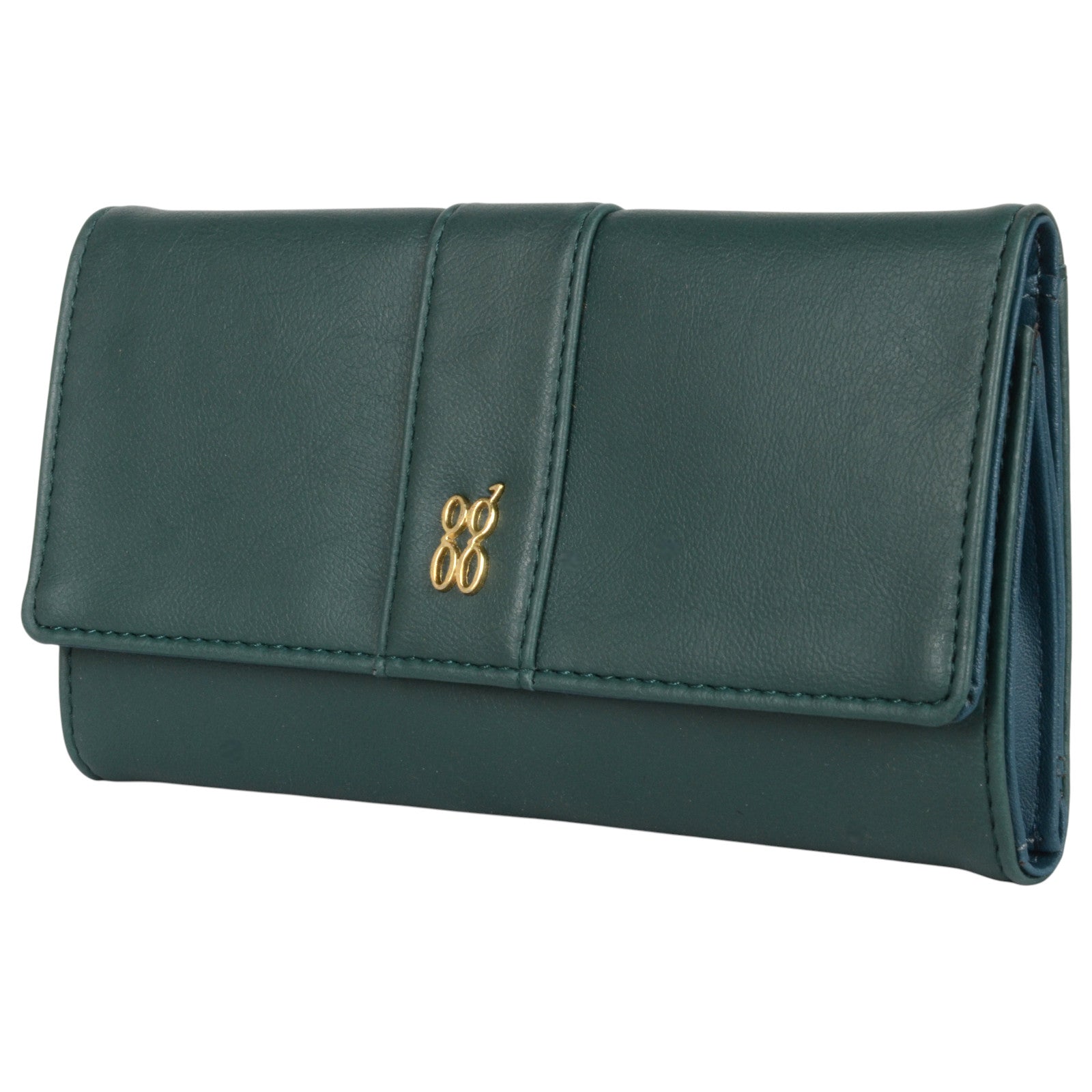 Women's Nixon Green Large 3 Fold Wallet