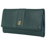 Women's Nixon Green Large 3 Fold Wallet