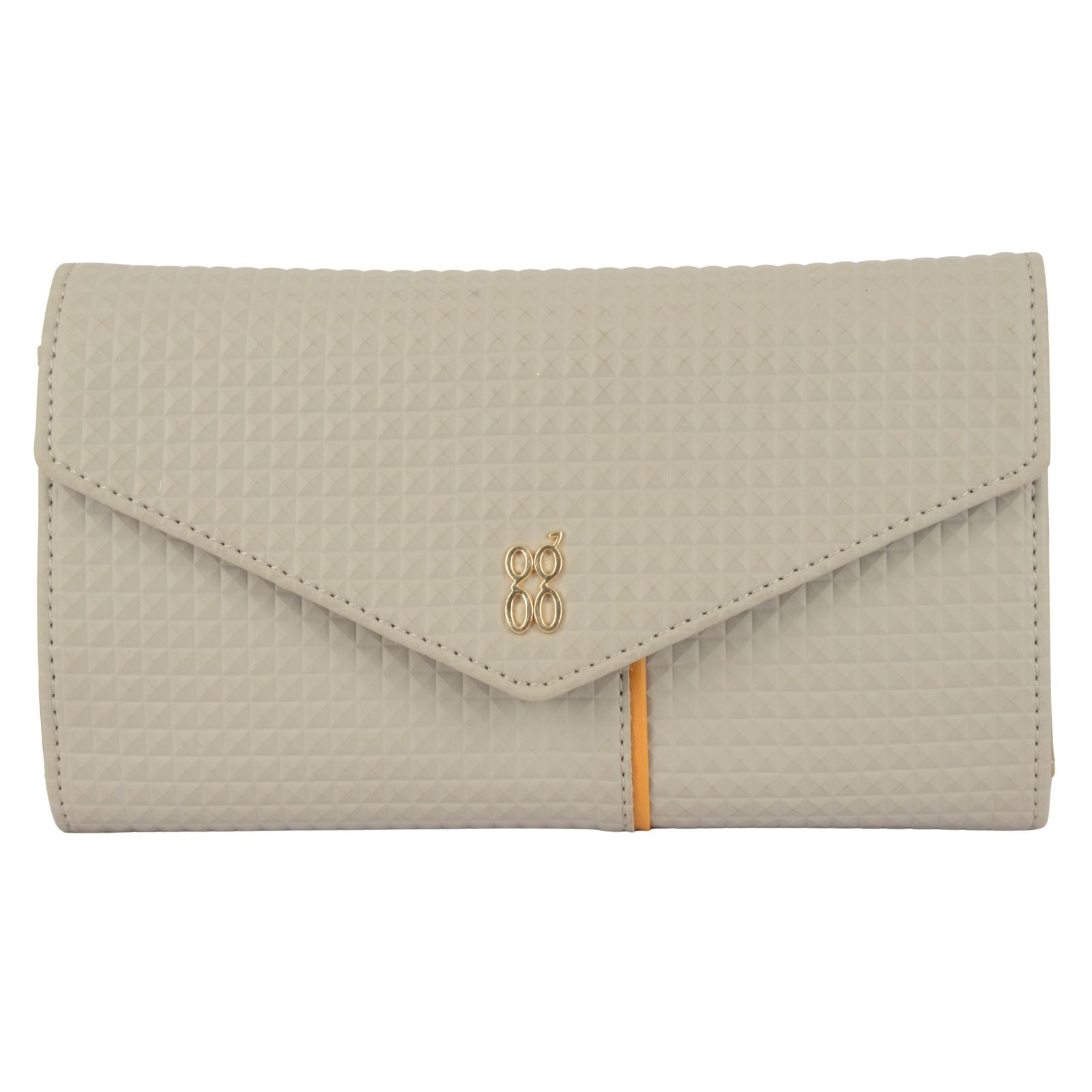 Women's Quer Beige Large 3 Fold Wallet