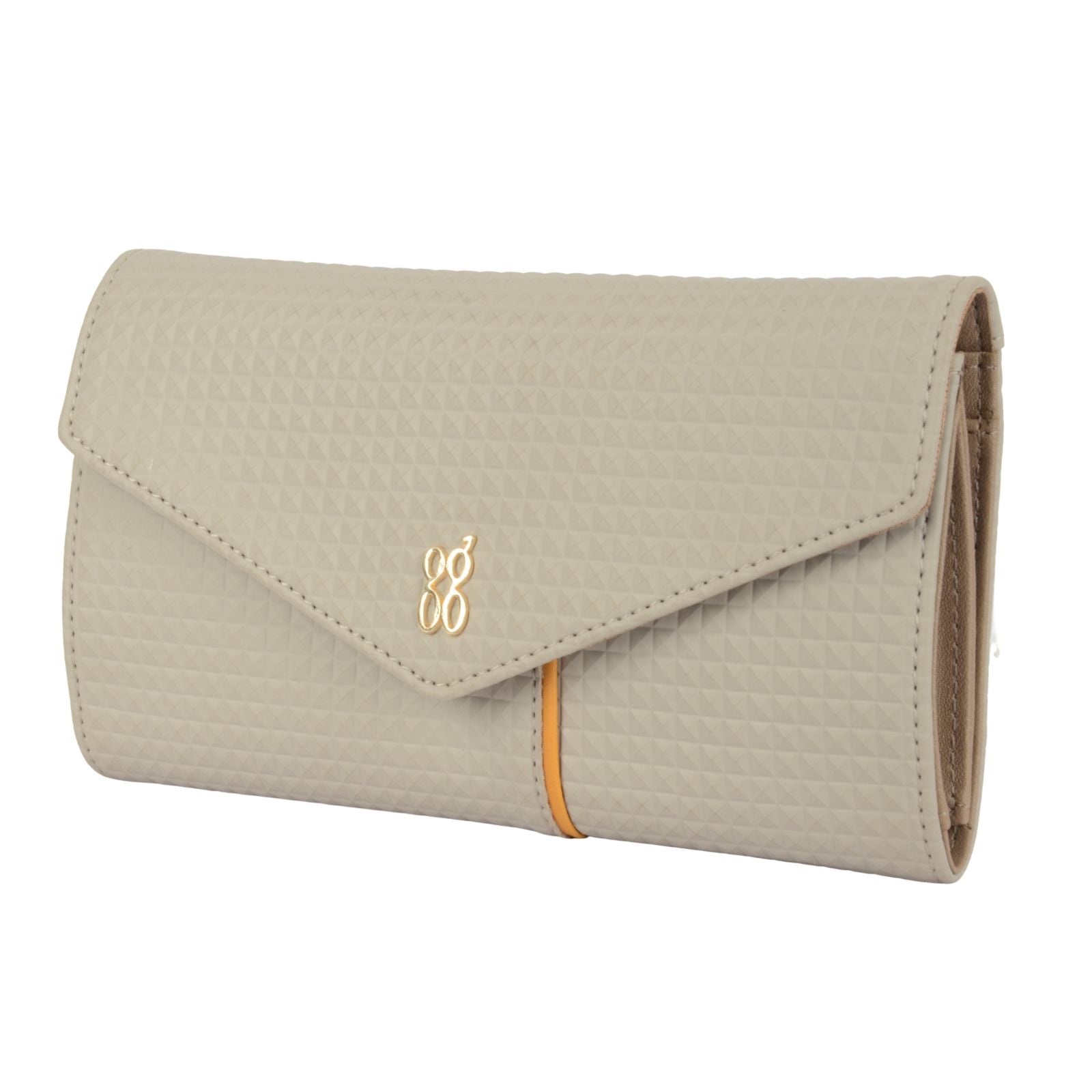 Women's Quer Beige Large 3 Fold Wallet