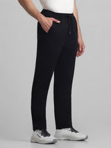 Men's Black Casual Regular Fit Stretchable Pant