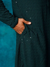 Men's Green Traditional Ethnic Full Sleeves Kurta