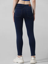 Women's Blue Woven Casual Solid Regular Fit Jeans