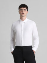 Men's White Casual Slim Fit Full Sleeves Shirt