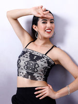 Women's Black Party Sleeveless Top