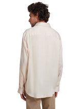 Men's White Casual Regular Fit Solid Full Sleeves Shirt