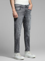 Men's Grey  Casual Slim Fit Solid  Jeans