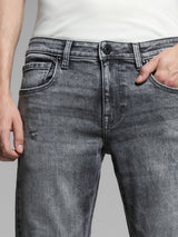 Men's Grey  Casual Slim Fit Solid  Jeans