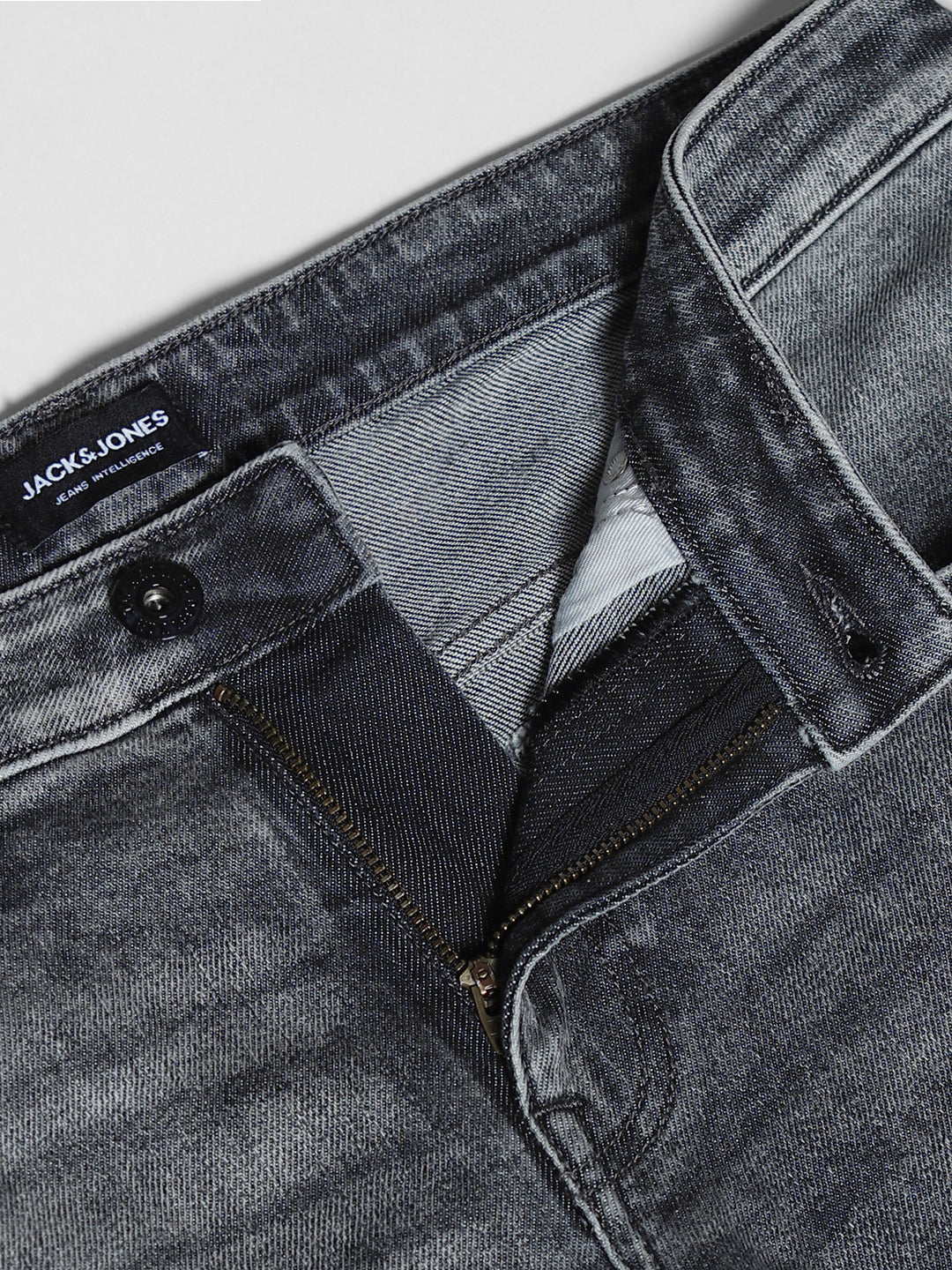 Men's Grey  Casual Slim Fit Solid  Jeans