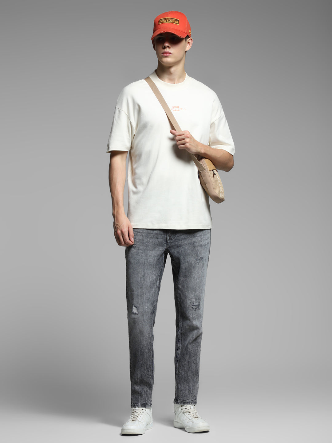 Men's Grey  Casual Slim Fit Solid  Jeans