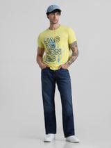 Men's Blue Casual Faded Denim Bootcut Fit Low Rise Jeans