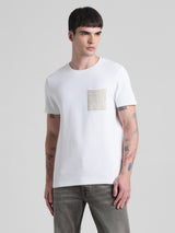 Men's White Casual Regular Fit Half Sleeves Tshirt