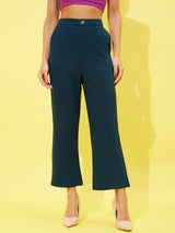 Women's Regular Fit Blue Trousers