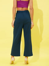 Women's Regular Fit Blue Trousers