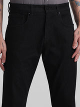 Men's Black Ray Bootcut Mid Rise Stretchable Jeans