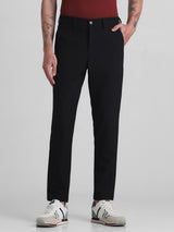 Men's Black Casual Slim Fit Stretchable Trouser