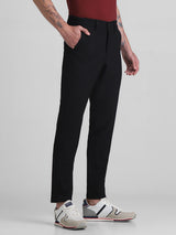 Men's Black Casual Slim Fit Stretchable Trouser