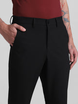 Men's Black Casual Slim Fit Stretchable Trouser
