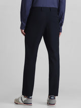 Men's Navy Casual Slim Fit Stretchable Trouser