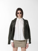Women's White Woven Casual Solid Regular Fit Full Sleeves Shirt