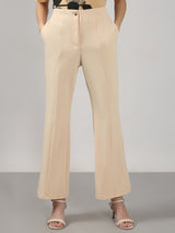 Women's Beige Flared Pants