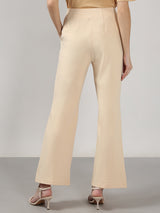Women's Beige Flared Pants