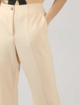 Women's Beige Flared Pants