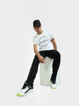 Men's Black Casual Slim Fit Solid  Jeans