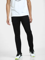 Men's Black Casual Slim Fit Solid  Jeans