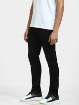 Men's Black Casual Slim Fit Solid  Jeans