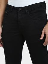 Men's Black Casual Slim Fit Solid  Jeans